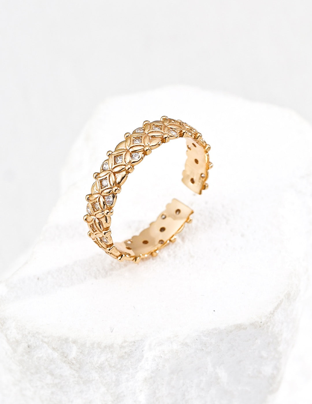 Floral Open Ring