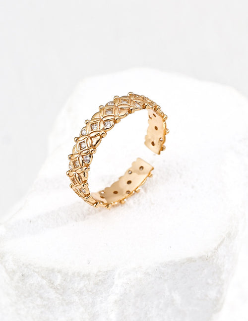 Floral Open Ring