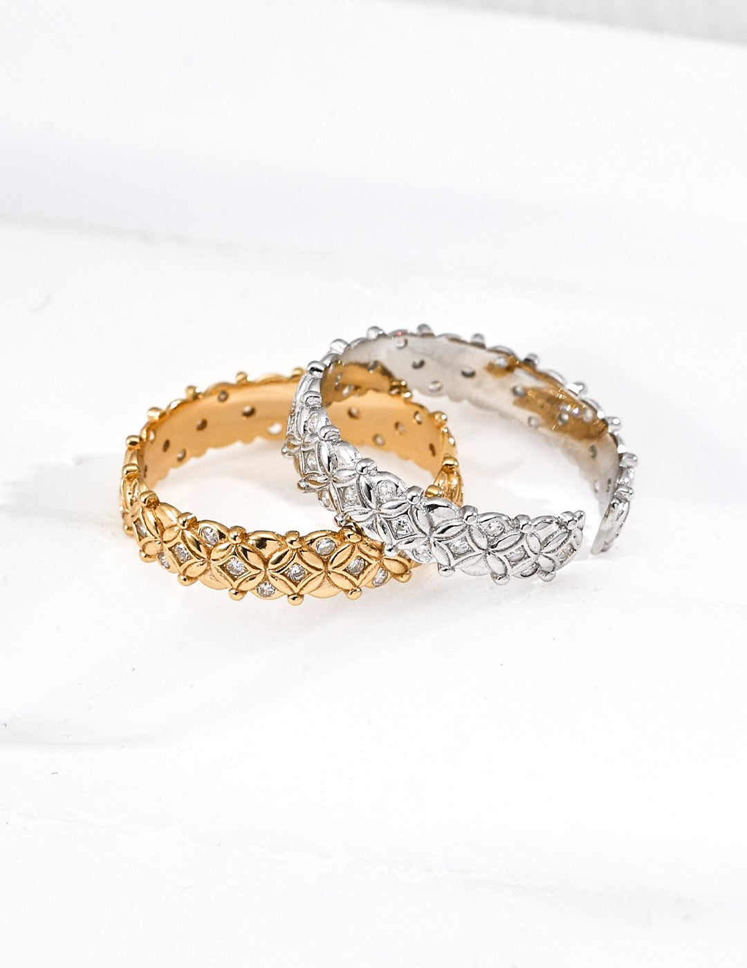 Floral Open Ring