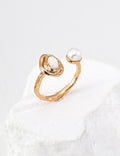 Molten Pearl Oval Ring