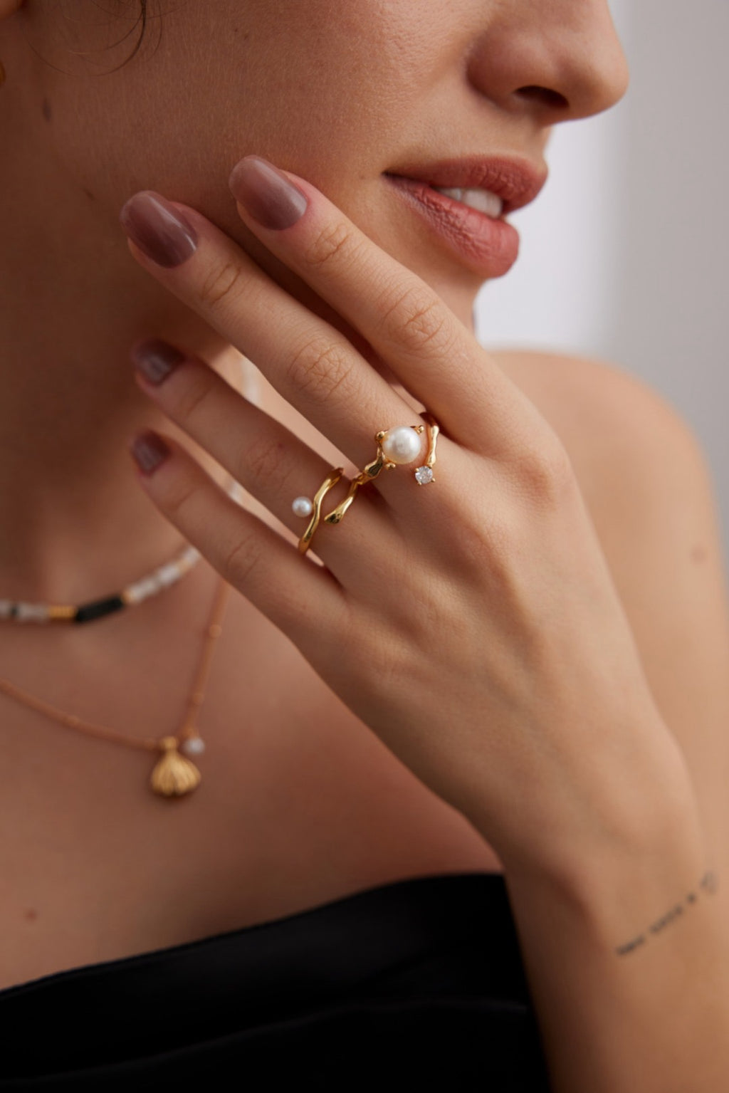 Wavecrest Pearl Open Ring
