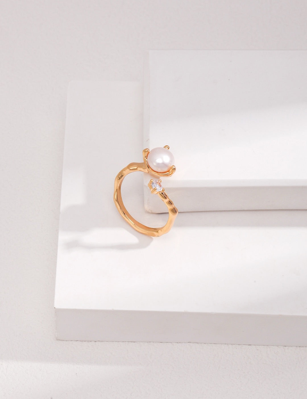 Wavecrest Pearl Open Ring