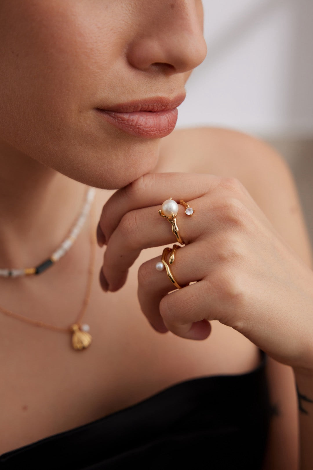Wavecrest Pearl Open Ring