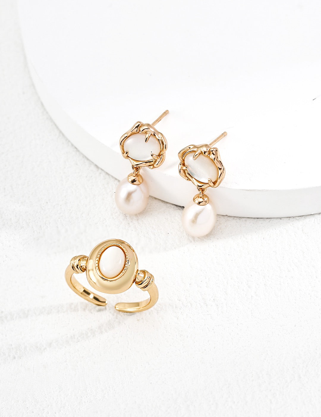 Moonlit Pearl Drop Earrings