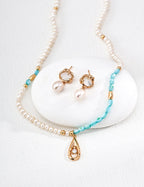Moonlit Pearl Drop Earrings