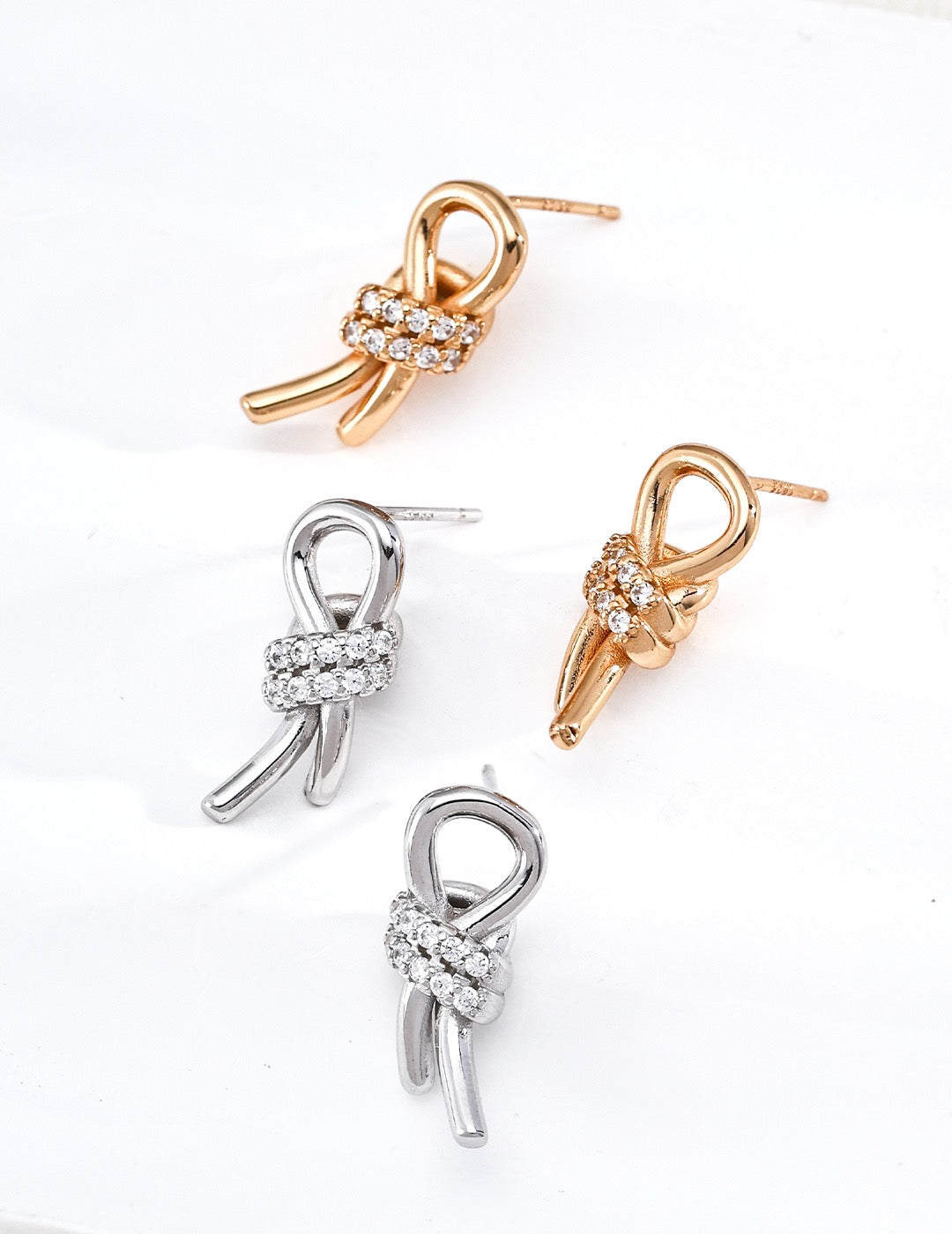 Infinity Knot Stud Earrings
