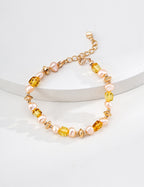 Champagne Amber Pearl Bracelet