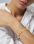 Champagne Amber Pearl Bracelet