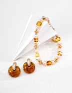 Champagne Amber Pearl Bracelet