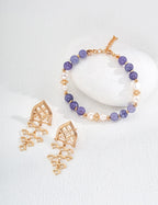 Lavender Pearl & Gemstone Bracelet