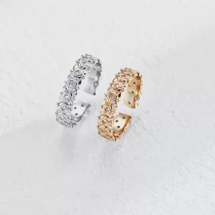 Floral Open Ring
